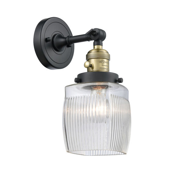 Colton Black Antique Brass One-Light Wall Sconce, image 1