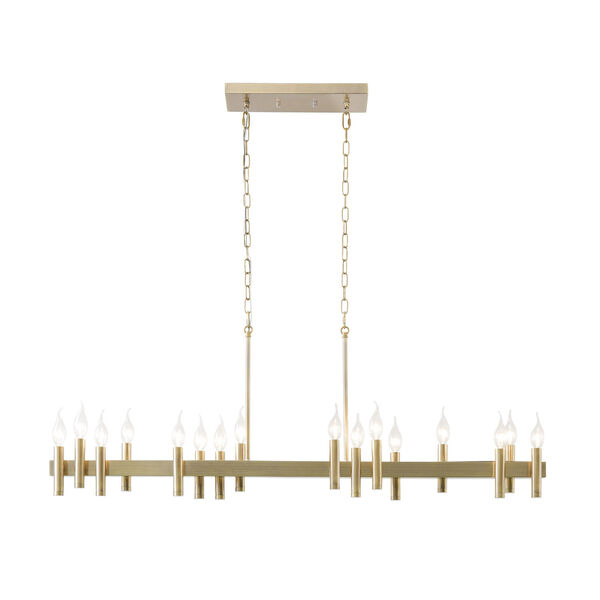 Collette Antique Brass 16-Light Linear Pendant, image 1