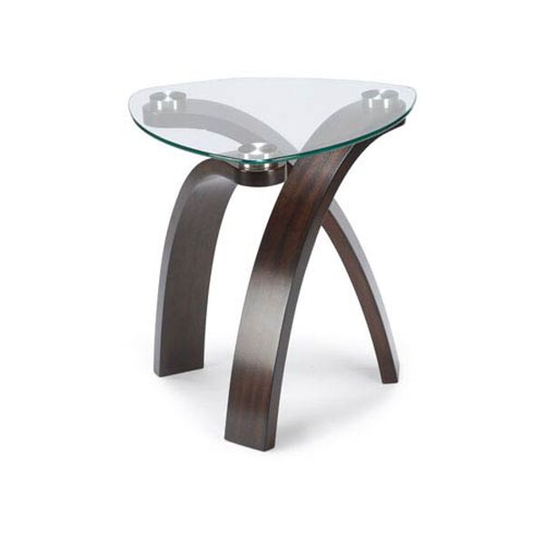 Allure Glass and Glass Oval End Table, image 1