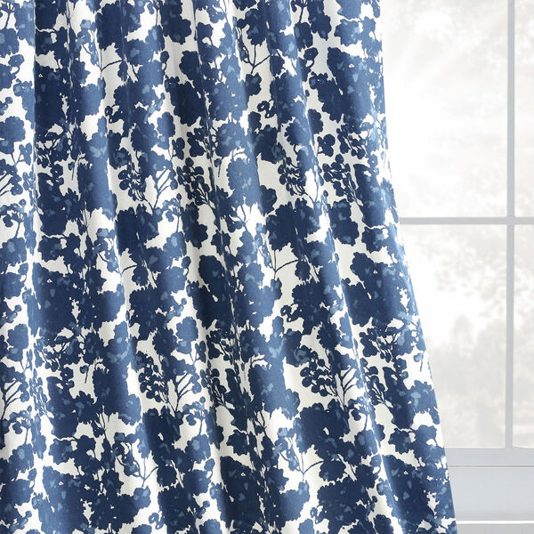 Blue Printed Cotton Single Curtain Panel 50 x 96, image 8