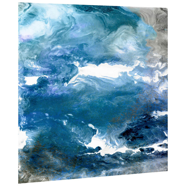Glistening Tide A Frameless Free Floating Tempered Glass Wall Art, image 3