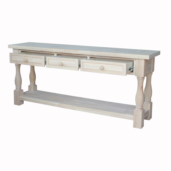Unfinished Tuscan Console Table, image 2