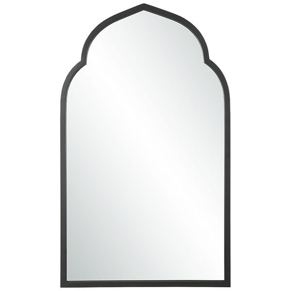 Kenitra Matte Black 24-Inch x 40-Inch Arch Wall Mirror, image 2