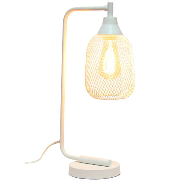 Wired White One-Light Desk Lamp, image 2