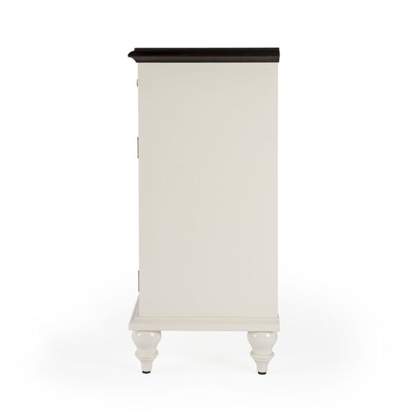 Rene Glossy White Cabinet with Doors and Drawers, image 6