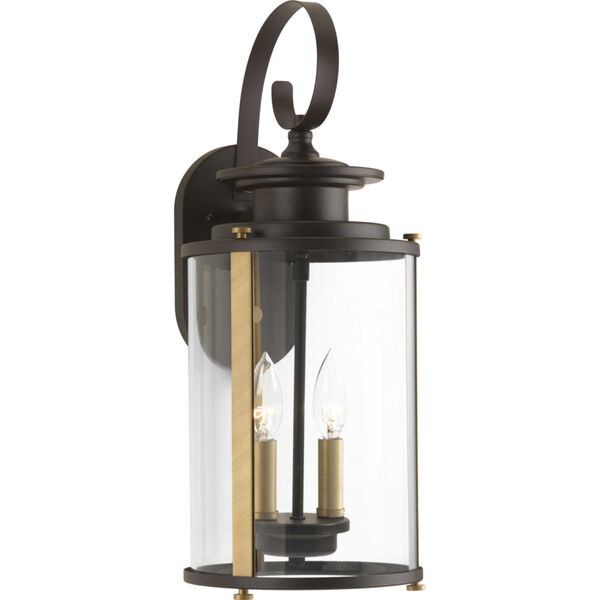 P560037-020: Squire Antique Bronze Two-Light Outdoor Wall Mount, image 2