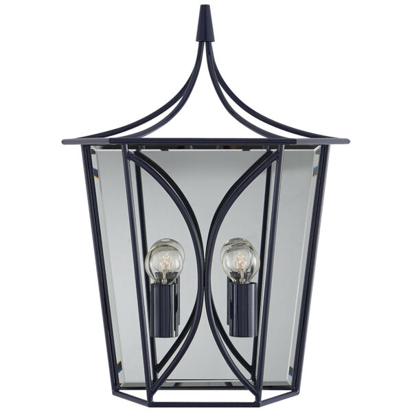 Cavanagh Medium Lantern Sconce in French Navy by kate spade new york, image 1