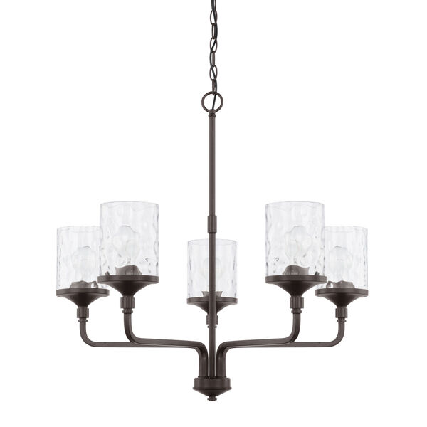 HomePlace Colton Bronze 28-Inch Five-Light Chandelier, image 1