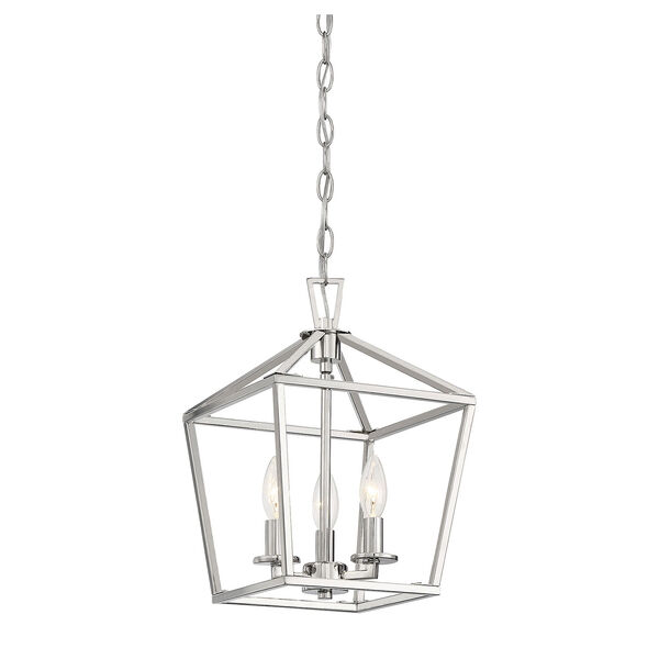 Townsend Polished Nickel 10-Inch Three-Light Pendant, image 3