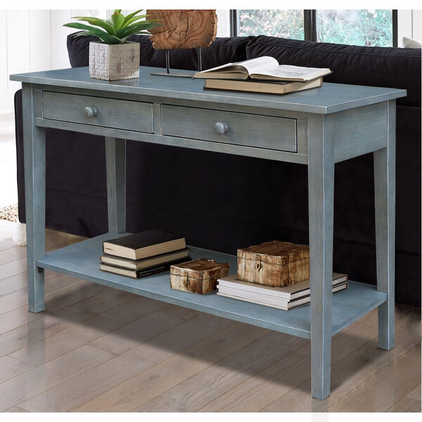 Spencer Antique Washed Heather Gray Console Server Table, image 1