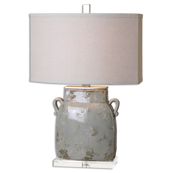 Melizzano Ivory Gray One-Light Table Lamp, image 1