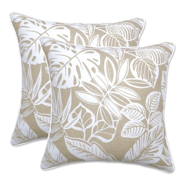 Delray Natural Throw Pillow,Set of Two, image 1