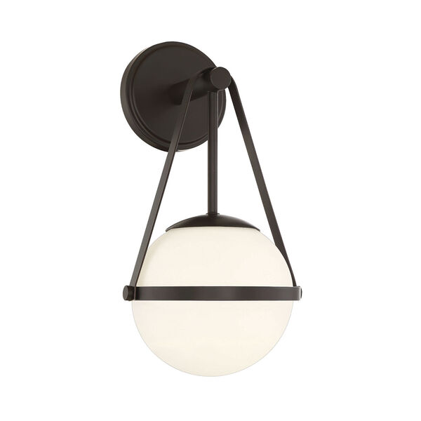 Polson Matte Black One-Light Wall Sconce, image 1