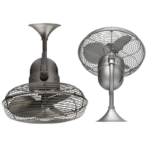 Kaye Brushed Nickel 13-Inch Oscillating Wall Fan with Metal Blades, image 8