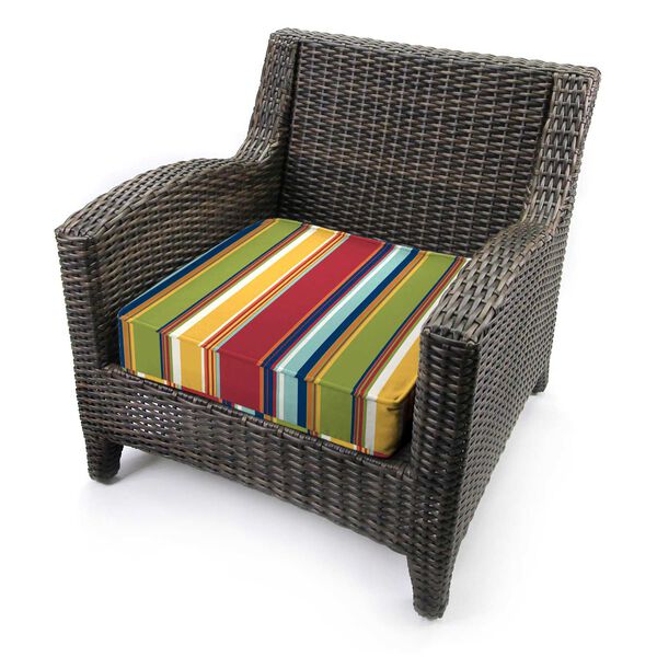 Westport Garden Multicolour 22.5 x 21.5 Inches Boxed Edge Outdoor Deep Seat Cushion, image 3