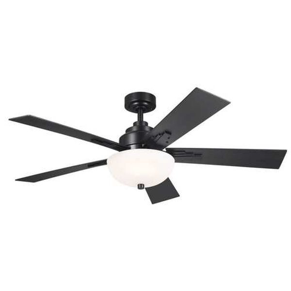 Vinea Satin Black LED 52-Inch Ceiling Fan, image 1