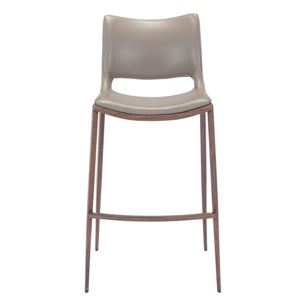 Ace Gray and Dark Brown Bar Stool, Set of Two, image 4