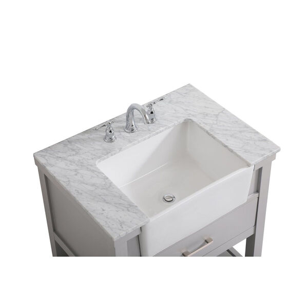 Clement Brushed Nickel 30-Inch Single Bathroom Vanity, image 3