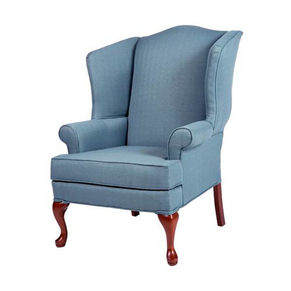 Erin Blue Wing Back Chair, image 1