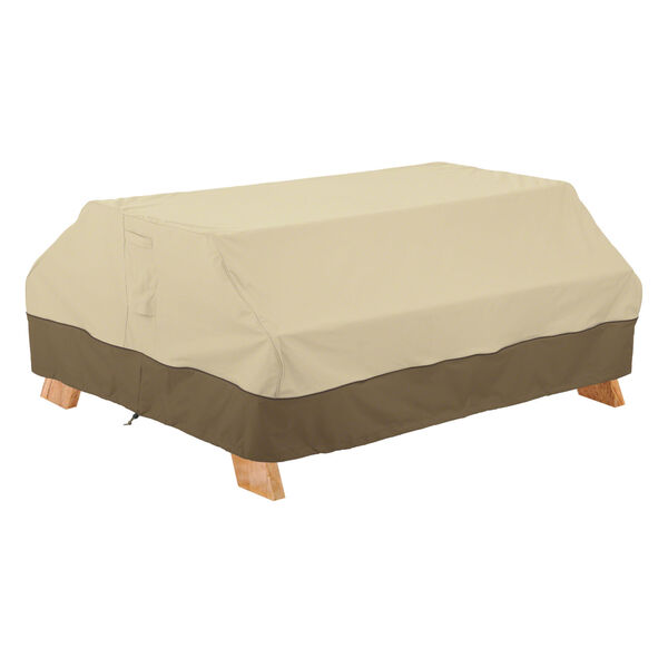 Ash Beige and Brown Picnic Table Cover, image 1