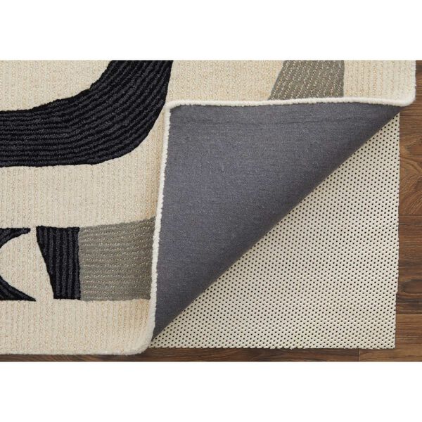 Maguire Abstract Ivory Gray Black Area Rug, image 6