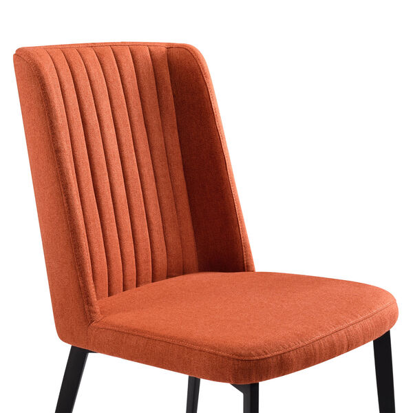 Maine Orange with Matte Black Dining Chair, Set of Two, image 4