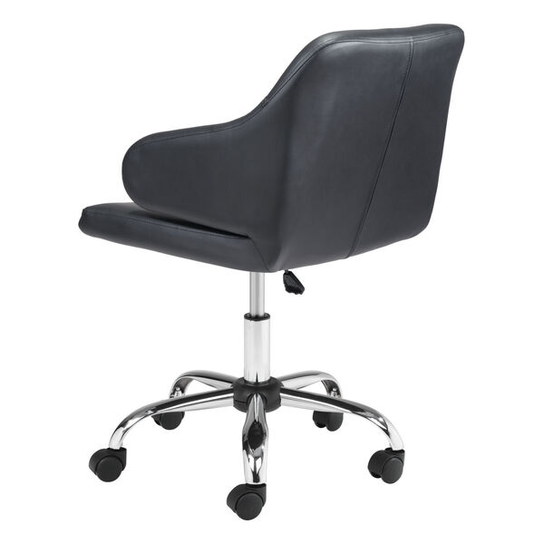 Designer Black and Silver Office Chair, image 6