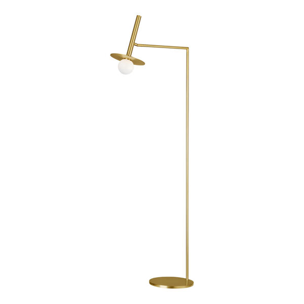 Nodes Burnished Brass LED Floor Lamp, image 1