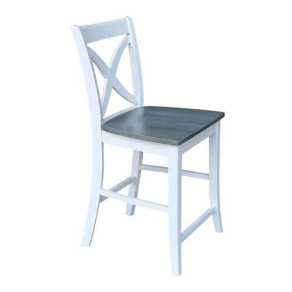 Vineyard White and Heather Gray Counter Height Stool, image 5