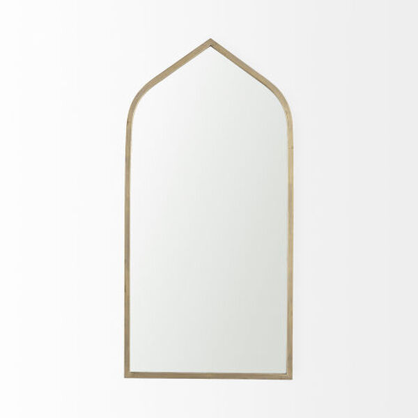 Giovanna Gold 24-Inch x 49-Inch Metal Frame Ogee Arch Vanity Mirror, image 2