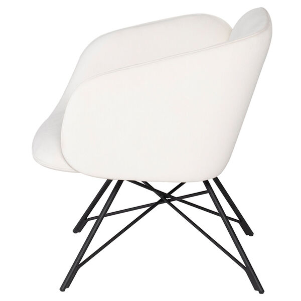 Doppio Oyster and Matte Black Occasional Chair, image 3