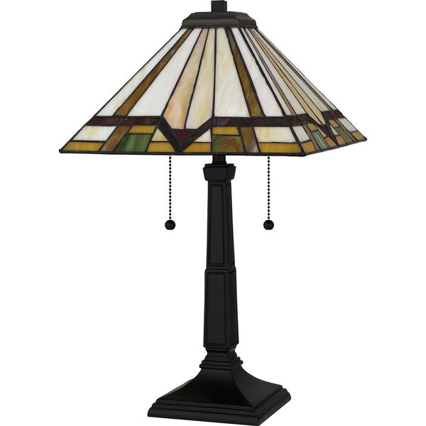 Frederick Matte Black Two-Light Table Lamp, image 4