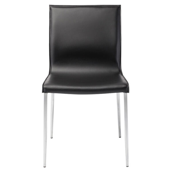 Colter Matte Black and Silver Dining Chair, image 2