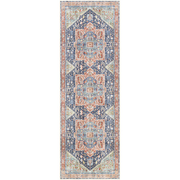 Amelie Teal and Blush Runner 2 Ft. 7 In. x 7 Ft. 10 In. Rugs, image 1