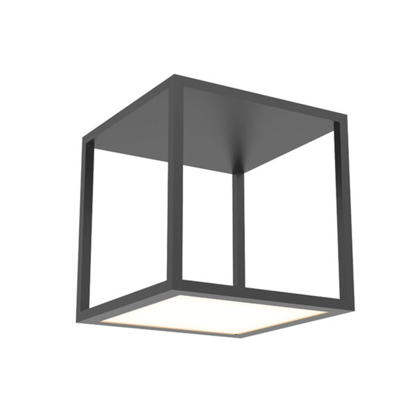 Cubix Satin Black One-Light Tall LED Flush Mount, image 1