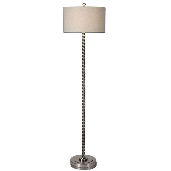 Sherise Brushed Nickel One-Light Floor Lamp, image 1
