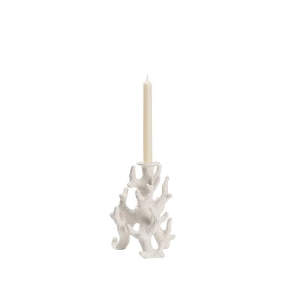 White Glaze Small Candleholder, image 8