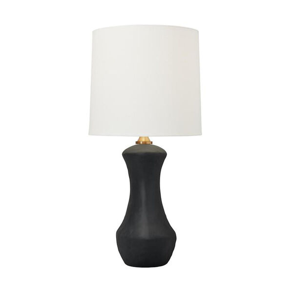 Bone Rough Black and White One-Light Ceramic Table Lamp, image 2