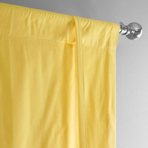 Mustard Yellow Solid Cotton Tie-Up Window Shade Single Panel, image 5