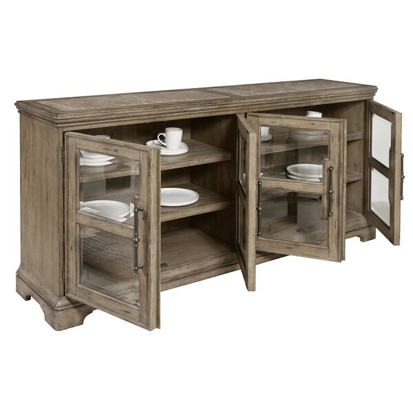 Garrison Cove Natural Four Door Buffet with Stone-Top, image 6
