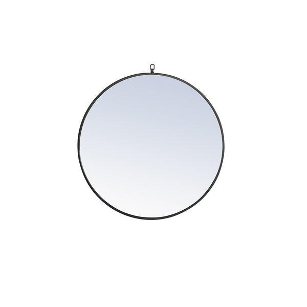 Eternity Black Round 32-Inch Mirror with Hook, image 2