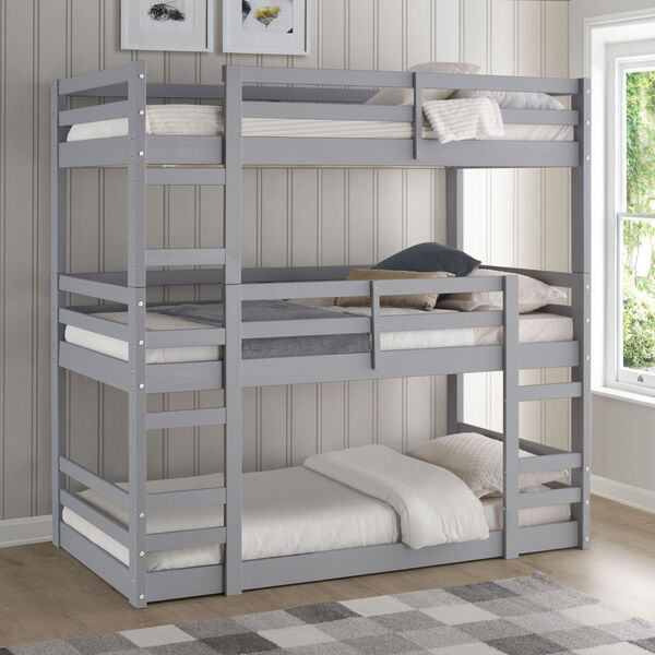 Grey Triple Bunk Bed, image 1