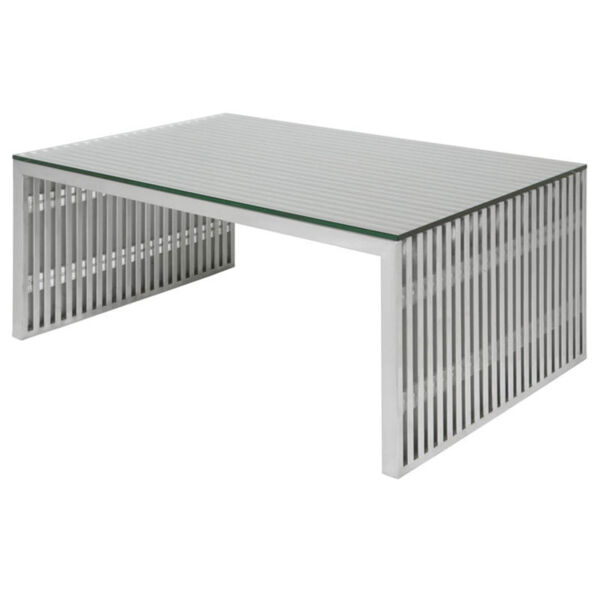 Amici Brushed Silver Coffee Table, image 1