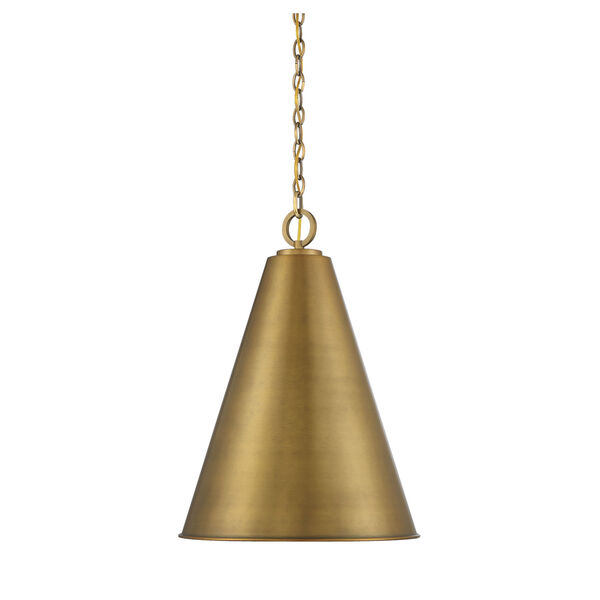 Kate Natural Brass One-Light Pendant, image 3