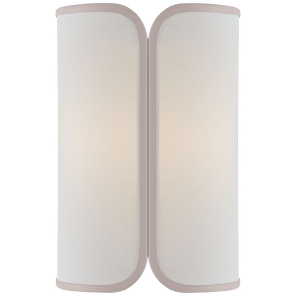 Eyre Medium Sconce in Soft Brass with Linen with Cream Trimmed Shade by kate spade new york, image 1