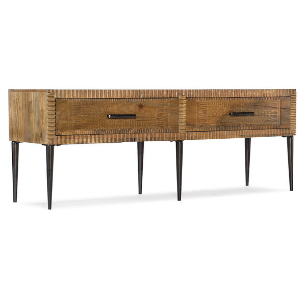 Commerce and Market Natural and Charcoal Entertainment Console, image 1