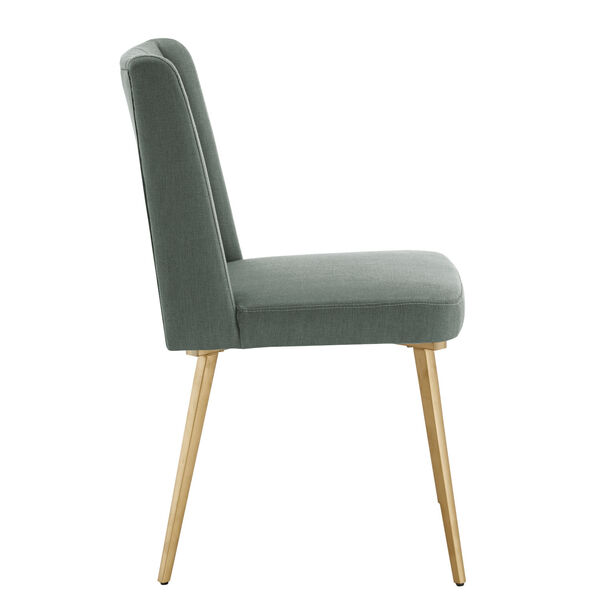 Minnie Green and Gold Dining Chair, image 3