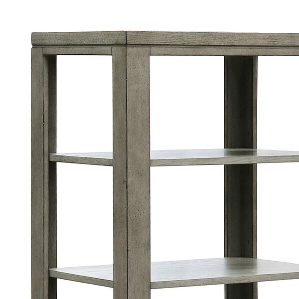 Essex Gray Wood Display Bookcase with Storage-Drawer, image 4