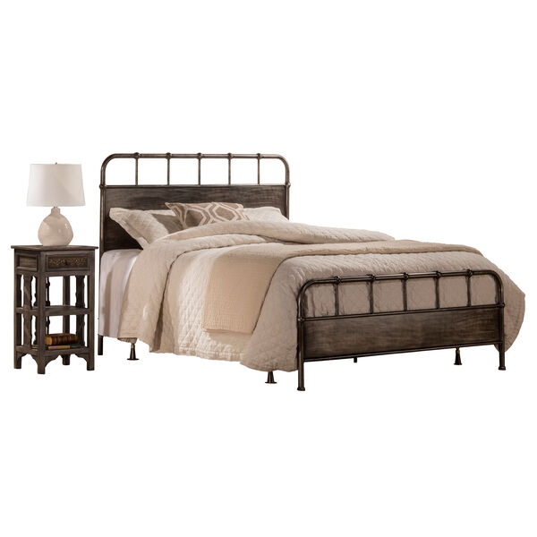 Grayson Rubbed Black King Complete Bed With Rails, image 2