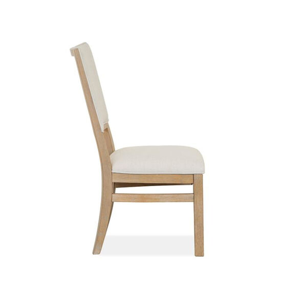 Madison Heights Tan and White Dining Side Chair with Upholstered Seat and Back, image 5